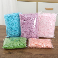 Vente en gros 50 g/sac de papier artisanal confettis déchiqueté, emballage décoratif froissé, remplissage de papier de soie déchiqueté pour emballage cadeau