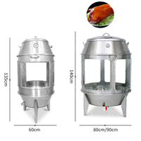Rôtissoire à charbon en acier inoxydable Four électrique à gaz Rôtissoire à charbon de mouton Porc Poulet Canard Rôtissoire Four