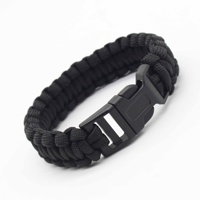 Bracelet en corde de parachute tressée pour survie d'urgence en extérieur