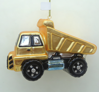 Ornements de Noël en verre : Véhicule d'ingénierie, véhicule militaire, décoration camouflage, ornement de véhicule créatif à l'éclat métallique