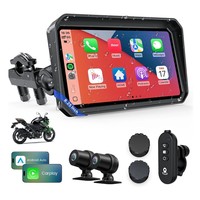 Nouvelle caméra embarquée CarPlay pour moto de 6,25 pouces avec WiFi/surveillance de la pression des pneus, positionnement GPS, placement avant