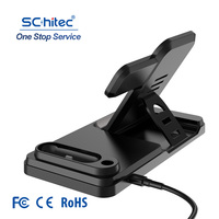 Support de chargeur sans fil pliable intelligent Schitec 3 en 1 Station de charge rapide 10W pour iPhone AirPods IWatch Port USB utilisation des écouteurs