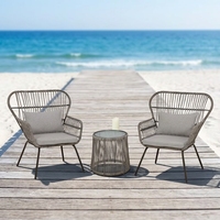 Ensemble de meubles de jardin modernes Foshan : Chaises et table en rotin, gain de place, design élégant