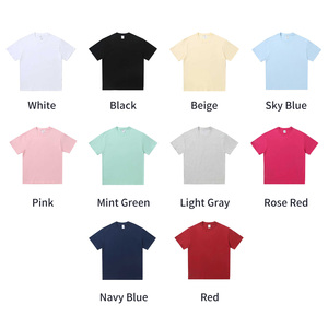 <span class=keywords><strong>Vendita</strong></span> calda 100% di cotone Unisex oversize solido maniche corte t-Shirt traspirante pelle amichevole asciugatura rapida maglietta Casual - Product Image 2