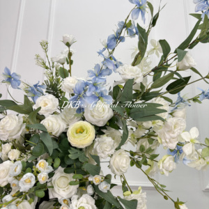 Arco de Flores en Forma de Cuerno para Decoración de Eventos, Fondo de Decoración de Bodas con Rosas y Flores Matutinas - Product Image 5