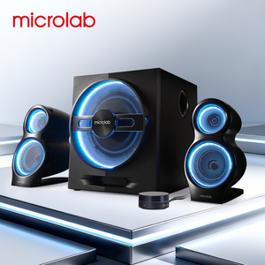 Altavoz de Escritorio OEM ODM de 2.1 Canales y 56 W para Juegos, Control Remoto con Cable V5.3, para el Hogar, Fiestas, Computadora, Teléfono Móvil, Luz LED T10 - Product Image 1