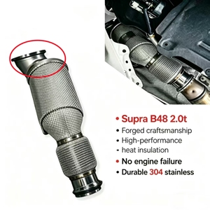Tubo de Escape de Acero Inoxidable Forjado para Toyota GR <span class=keywords><strong>Supra</strong></span> B48 2.0T 2020-2024, Aislado, Sin Indicador de Advertencia del Motor - Product Image 1