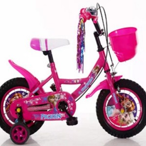 Frozen Kids Bicycle 12 Inch With Training Wheels Pink Color For Girls - Product Image 2