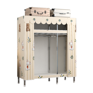 125厘米卧室定制设计金属可折叠储物衣柜便携式收衣器壁橱 - Product Image 3