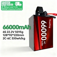 Penjualan Pabrik 330wh/kg 66000mah 6S 12S Baterai Lithium Ion Isi Ulang Kapasitas Besar Densitas Energi Tinggi untuk Drone Uav