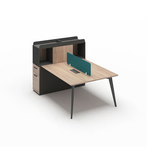 <span class=keywords><strong>MEETCO</strong></span> Mobilier de bureau modulable moderne du fabricant, 2-6 personnes, panneau de bureau, style bois, pour bureau - Product Image 2