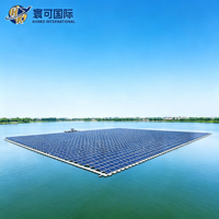 Support photovoltaïque galvanisé à chaud pour aquaponie, montage aquatique pour projets solaires aquacoles commerciaux