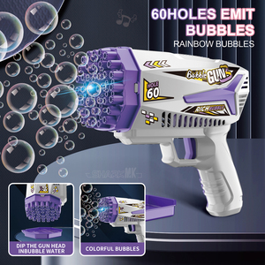 Machine à bulles électrique multifonctionnelle à 60 trous, pistolet à bulles haute densité pour les tout-petits et les enfants, jeux en plein air - Product Image 3
