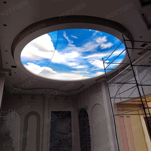 Foxygen UV mềm phim trần ánh sáng trong suốt phim Lớp Chống Cháy Bầu Trời đám mây màu xanh thiết kế PVC phim Trần cho xây dựng - Product Image 1