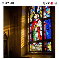 Motifs personnalisés, art coloré, décoration, impression numérique 3D, vitrail, verre d'église, plafonds, portes et fenêtres, dôme