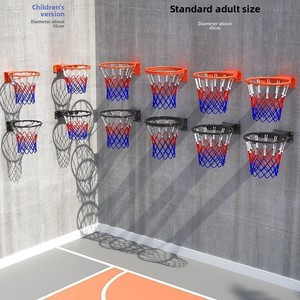 Aro de <span class=keywords><strong>Baloncesto</strong></span> de Pared para Uso Doméstico, para Adultos y Niños, Estándar, de Acero Reforzado, para Interior y Exterior - Product Image 4