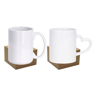 <b>Plain</b> White Ceramic Coffee <b>Mug</b> 15Oz and 16Oz Blank Custom High Quality Bulk Sublimation Supply - Product Image 1