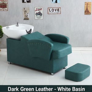 Professional Salon Shampoo Bed with Ceramic Basin & <b>Footrest</b> - Commercial Barber Shop Head Spa Massage Chair - Product Image 4