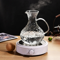 Carafe en verre borosilicaté résistant au froid et à la chaleur avec couvercle en liège pour vin rouge