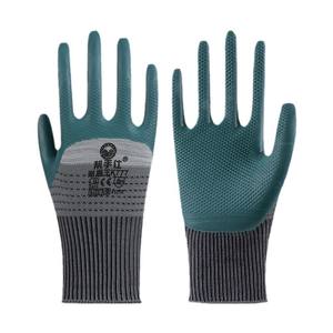 Guantes de Seguridad de Látex de Caucho Natural con Relieve, 13 Puntadas, Textura de Microdiamantes en Relieve para Trabajos de Construcción, Protección de Manos - Product Image 5
