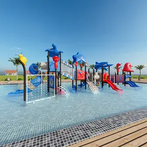 Water Use Plastic Kids Outdoor Slide Playground With Swing Factory Price