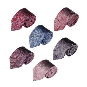 Corbata <span class=keywords><strong>de</strong></span> seda <span class=keywords><strong>de</strong></span> lujo Proveedor One Stop Accesorios para hombres Fábrica MOQ bajo Big Floral Paisley Patrón clásico Corbata para hombres - Product Image 1