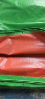 Bâche en PE imperméable, protection UV, personnalisable en usine, bâche en polyéthylène bicolore avec œillets en fer