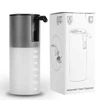 Distributeur automatique de savon moussant rechargeable 350 ml (11,8 oz) avec capteur pour salle de bain et toilettes
