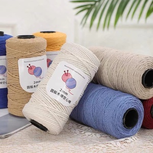 Sợi tròn rỗng sợi bông 2mm vừa thô bông gai dệt tay tự làm móc Mũ chủ đề Túi bãi biển chất liệu - Product Image 4