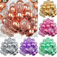 Combinaison de ballons en latex d'agate or rose en métal pour la décoration de mariage, d'anniversaire et de fête du nouvel an