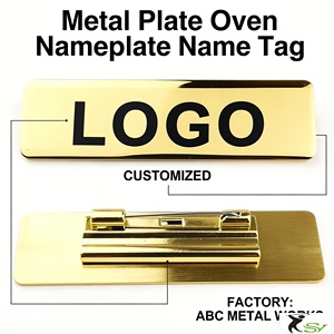 Placa de metal con logotipo personalizado para bolsos, etiqueta de marca para horno, placa de identificación, etiqueta de nombre - Product Image 3