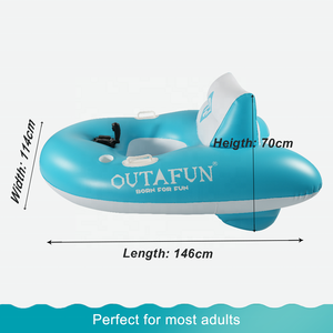 OUTAFUN Neuer Motorisierter Schwimmreifen mit Motor, Aufblasbarer Umweltfreundlicher PVC-Motorschlauchboot für 1 Person, Wasserspaß - Product Image 6