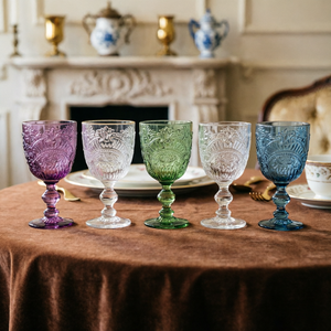 Verres à vin en verre coloré par pulvérisation de 12 <span class=keywords><strong>oz</strong></span>, design européen, gaufrés, fabriqués à <span class=keywords><strong>la</strong></span> machine, durables, pour les fêtes - Vente en gros, succès commercial - Product Image 5