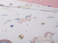 Parure de lit licorne, ensemble de literie 100% coton, housse de couette pour enfants