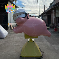 Airfunpro Adulte Requin Cochon Poisson Soccer Thème Coin Operated Sport Game Challenge Mécanique Bull Riding Machine Gonflable
