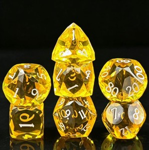 Jeu de dés polyédriques en cristal taillé pour les jeux de rôle de table et de société - Product Image 5