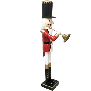 HOYE CRAFTS Decorazione Natalizia Artigianato in <span class=keywords><strong>Legno</strong></span> Schiaccianoci a Grandezza Naturale 1,8m Soldati Schiaccianoci in <span class=keywords><strong>Legno</strong></span> da 180cm 6 Piedi - Product Image 3