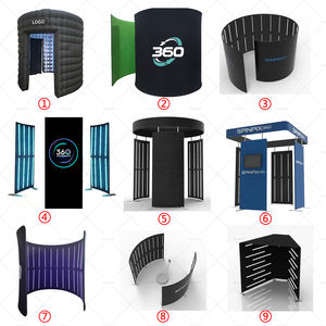 Cabina DE FOTOS 360 impresa personalizada, carcasa espiral con luces LED RGB para fotografía y transmisión <span class=keywords><strong>en</strong></span> <span class=keywords><strong>vivo</strong></span> - Product Image 3