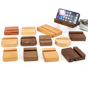 Soporte de Madera para <span class=keywords><strong>Teléfono</strong></span> YUESHEN, Base de Escritorio de Madera Sólida de Nogal y Haya, Piezas Mecanizadas por CNC - Product Image 1