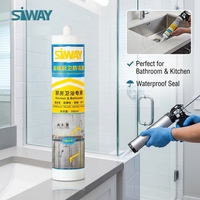 SV818 Mastic silicone neutre transparent anti-moisissure et anti-fongique, étanche, pour salle de bain