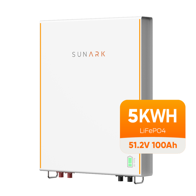 Sunark Home Energy Storage Lifepo4 Powerwall Batteries 5Kwh 51.2V 100Ah Solar Lithium Ion Battery