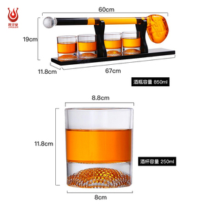 أكواب ويسكي كريستالية مخصصة على شكل كرة الجولف من الزجاج البوروسيليكات عالي الجودة للمطاعم والحفلات - Product Image 2