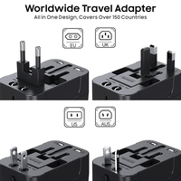 Worldplug Travel Charger Multi Plug Adapter Adaptor Perjalanan Universal Seluruh Dunia dengan USB Tipe C