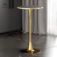 Table de bar moderne en bois, table ronde pour restaurant, cuisine, salon, petit espace