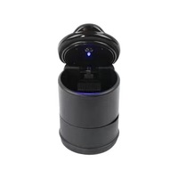 Cendrier de voiture rond portable personnalisé, cendrier de voiture en plastique sans fumée pas cher avec lumière LED