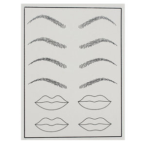 Permanent Makeup <b>Practice</b> Skin Single Side Printed Eyebrow Lip Latex <b>Pad</b> PMU Microblading Training Skins - Product Image 4