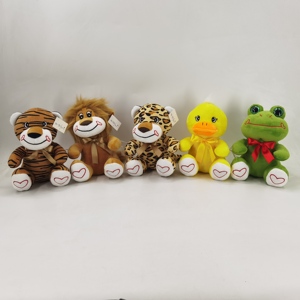 Personnalisé Divers Grenouille Tigre Lion Léopard En Peluche Animal <span class=keywords><strong>Sauvage</strong></span> Anime Jouets Pour Enfants - Product Image 5