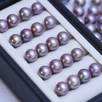 R.Gem. 10-15mm taille haute lustre forme ronde sans trou perles d'eau douce Edison en vrac pour bijoux