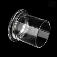 Bocaux de bougie en verre avec couvercle, taille moyenne, base en dôme, cloche épaisse transparente