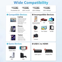 Câble USB-C vers HDMI Ultra Haute Vitesse de Haute Qualité 1M 2M 3M 4K 60Hz 1080P, Mâle Type-C vers Mâle HDMI